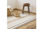 Large Handwoven Rug with Striped Pattern - Shades of Beige