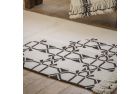 Handwoven Rug with Brown Islamic Geometric Pattern