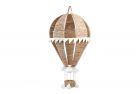 Rayan iron balloon embroidered in linen tassels and off white fabric fringes