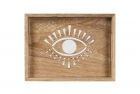 Hand woven tray with eye symbol and mirror