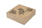 Wooden tea box - calligraphy