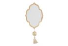 Wooden framed large mirror with geometric motifs (gold)