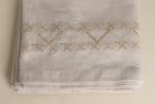 Embroidered Linen Tablecloth: Geometric