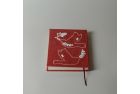دفتر العصافير مع رمان كبير لون احمر