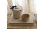 Small Handwoven Wool Basket - Blue