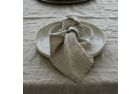Hand Embroidered Linen Napkins – Set of 4 (Beige)