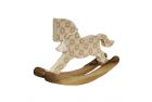 SMALL ROCKING HORSE WITH EMB beige