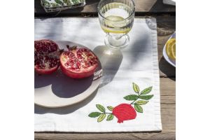Pomegranate Embroidered Placemat