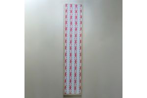 Wall Hanging with Vertical Sickle Emb. 100*20 Red