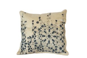 Embroidered Cushion – Geometry 50x50 - Grey