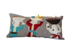 Embroidered Cushion - Rural Women 60x30