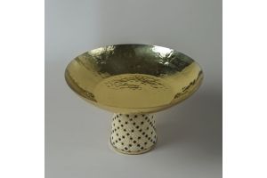 Hammered Bowl with Embroidery
