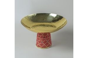 Hammered Bowl with Embroidery