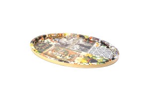 Oval Tray with Decoupage