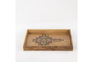 Wooden Tray - Pixel Art - Large