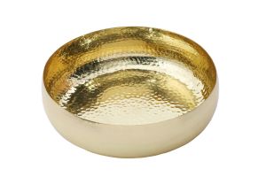 Golden Hammered Plate - Large