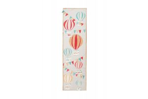Embroidered Balloon wall hanging adorned with carnival motifs