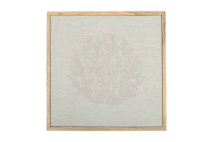 Embroidered Frame - Marine Life (coral)