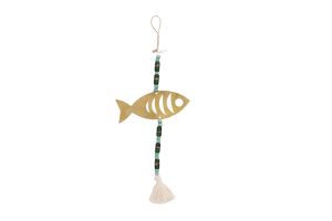 Fish pendant with tassels