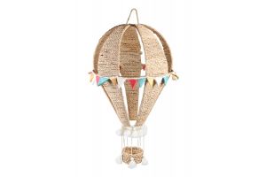 Rayan balloon embroidered in linen tassels and carnival colors
