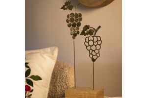 Grapes 3 Pieces with Stand - Gold