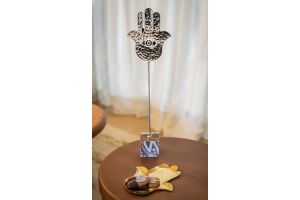 Khamsa Hand Decorative Stand - Silver