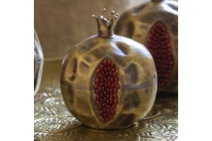 Brass Pomegranate Vase - Medium