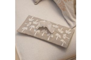 Small Palm Trees Embroidered Tissue Box Cover
