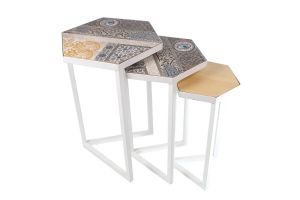 DECOUPAGE TABLE-White