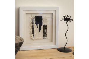 Handwoven Wool Art Frame - Blue