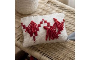 Handwoven Wool Pouch - Red