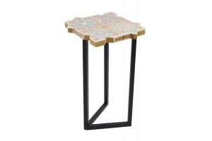 WOODEN GEOMETRIC TABLE-Black