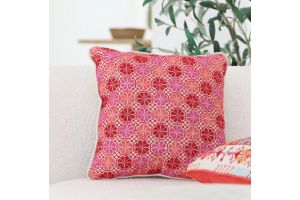 Floral Embroidered Cushion