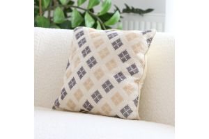 Geometric Embroidered Cushion