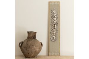 Rustic Olive Branch Wall Hanging with Embroidery